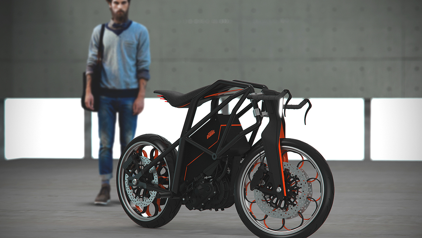 Electric motorcycle，Fashion simplicity，comfortable，ktm-ion，Vehicle design，