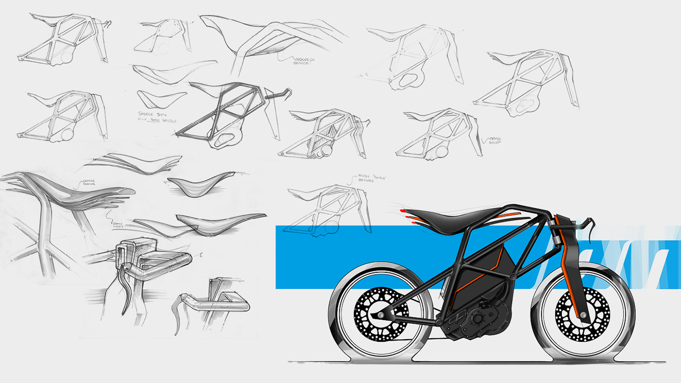 Electric motorcycle，Fashion simplicity，comfortable，ktm-ion，Vehicle design，