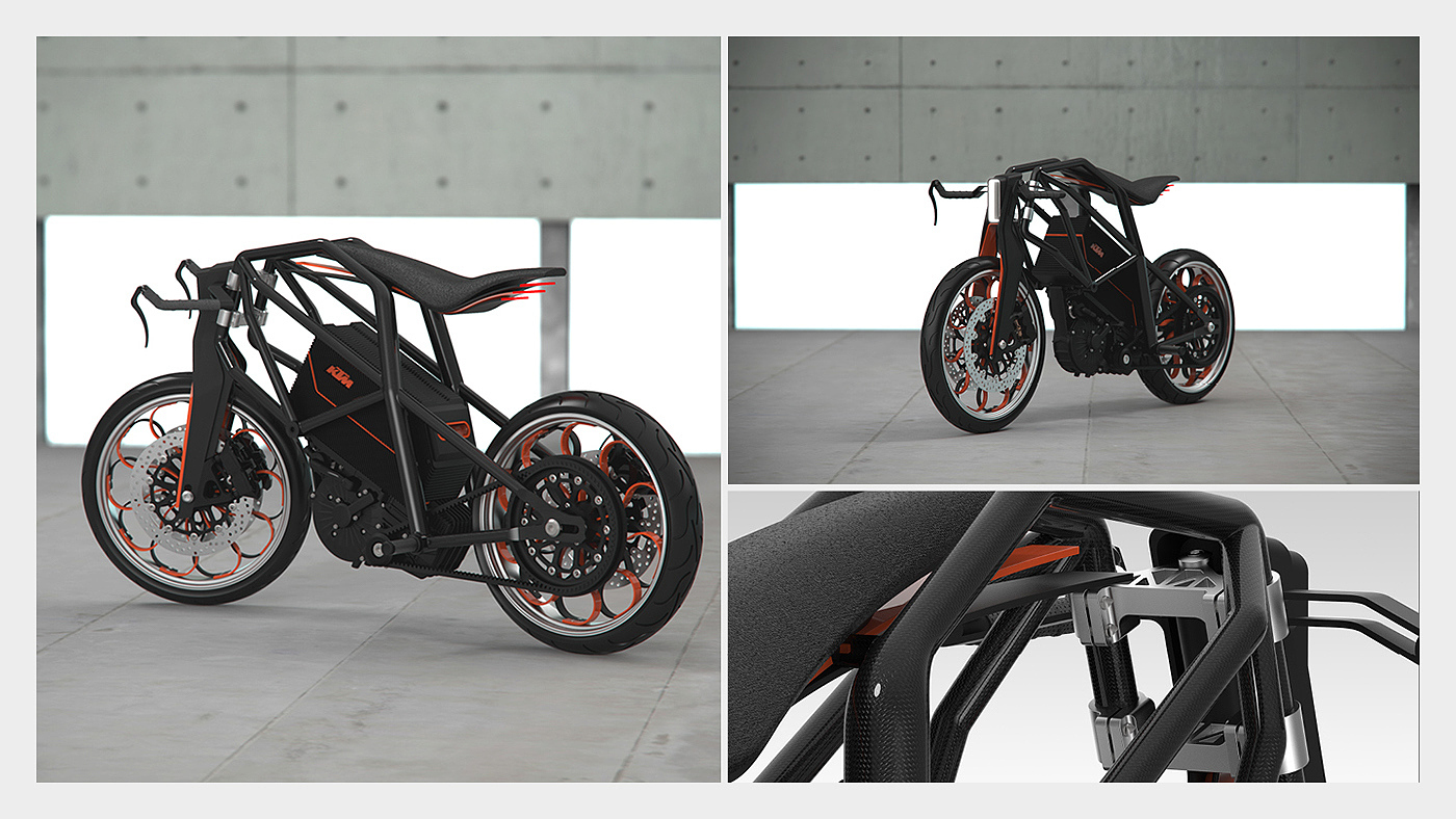 Electric motorcycle，Fashion simplicity，comfortable，ktm-ion，Vehicle design，