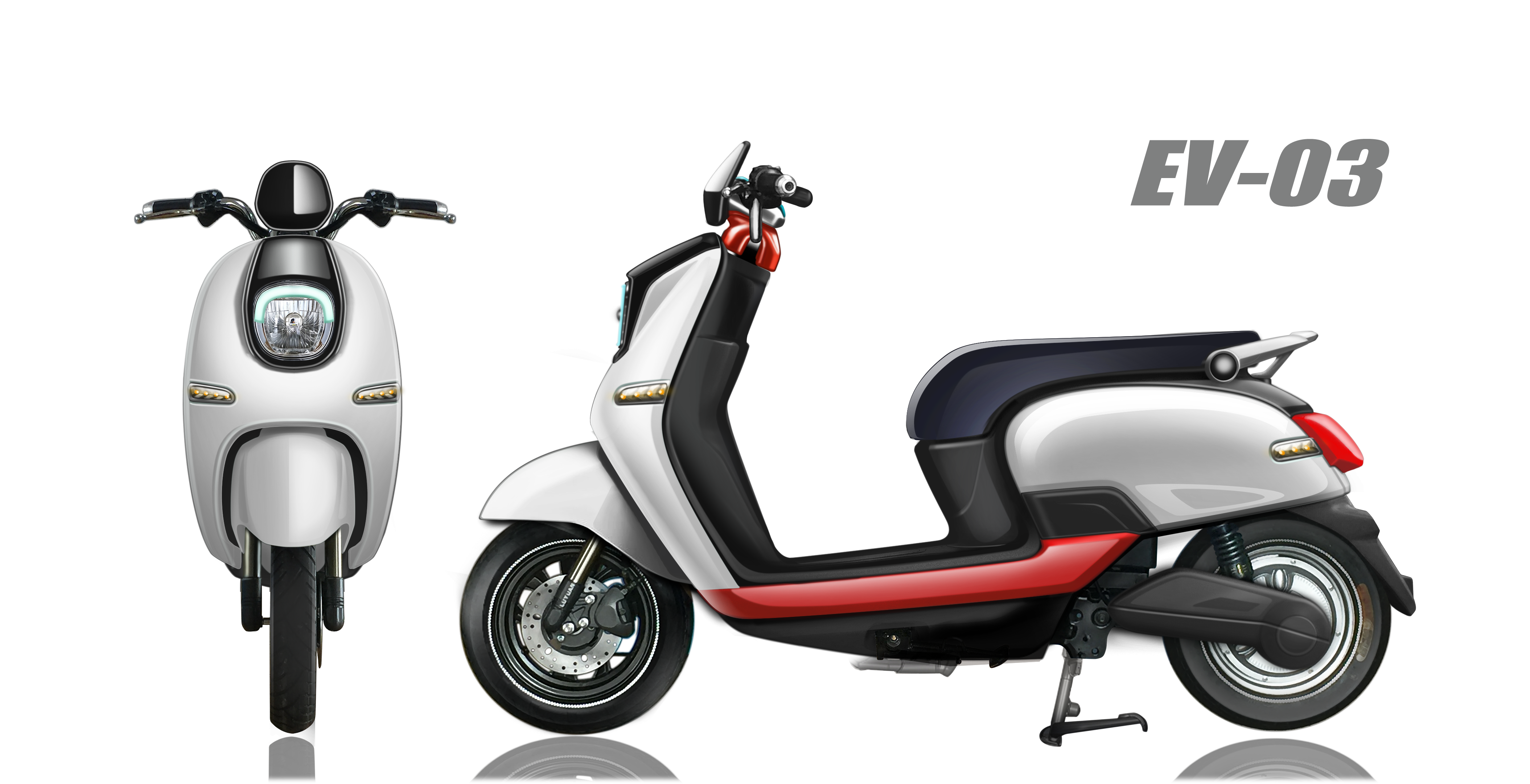 A car on the street，