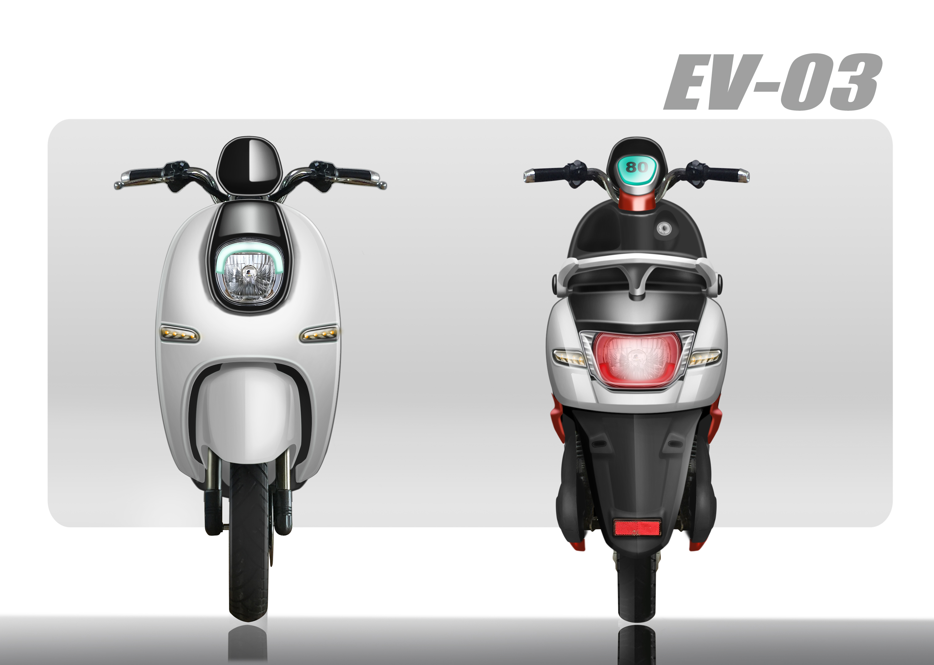 A car on the street，