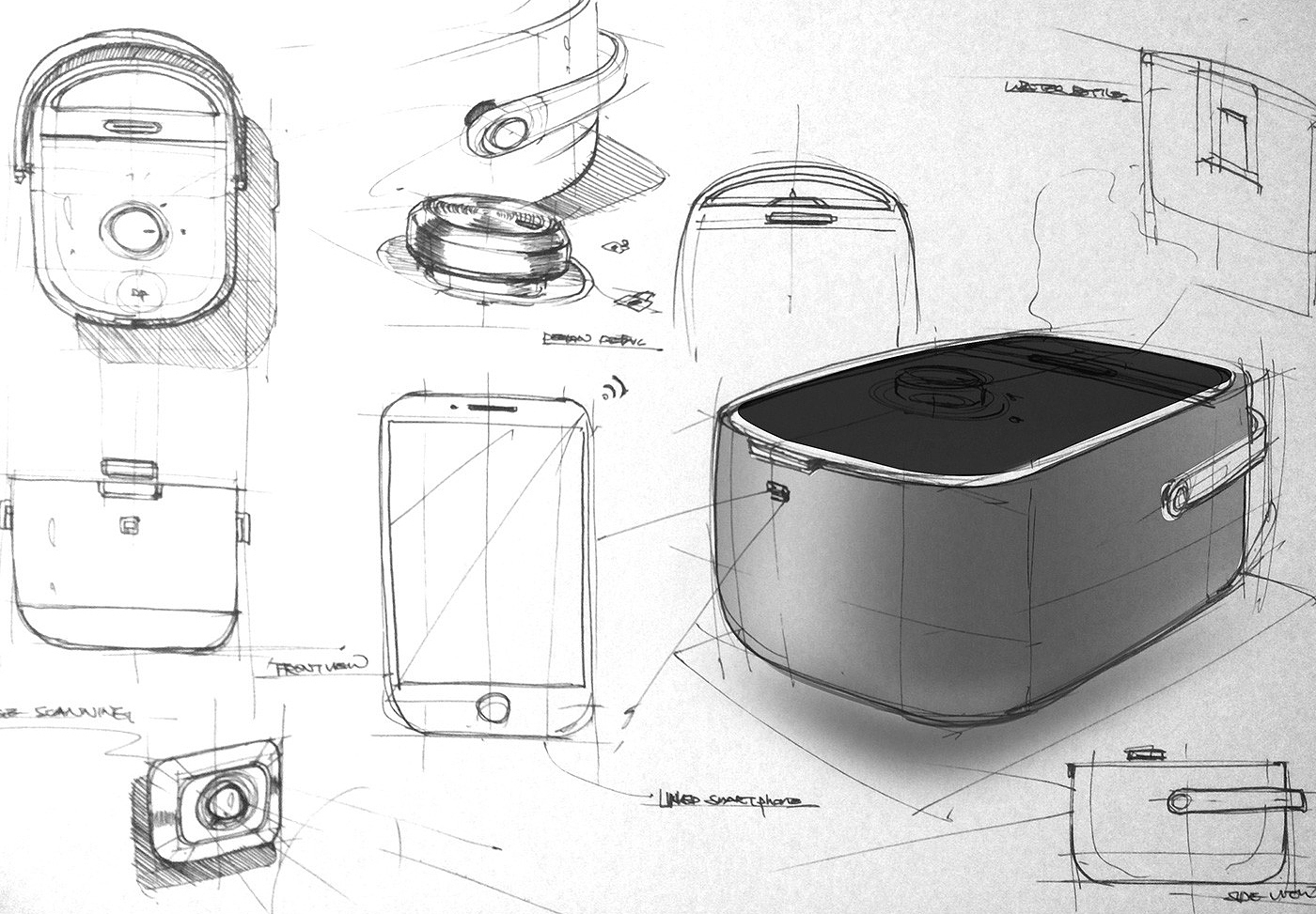 Portable，Smart appliances，industrial design，Home appliance design，rice cooker，rice cooker，