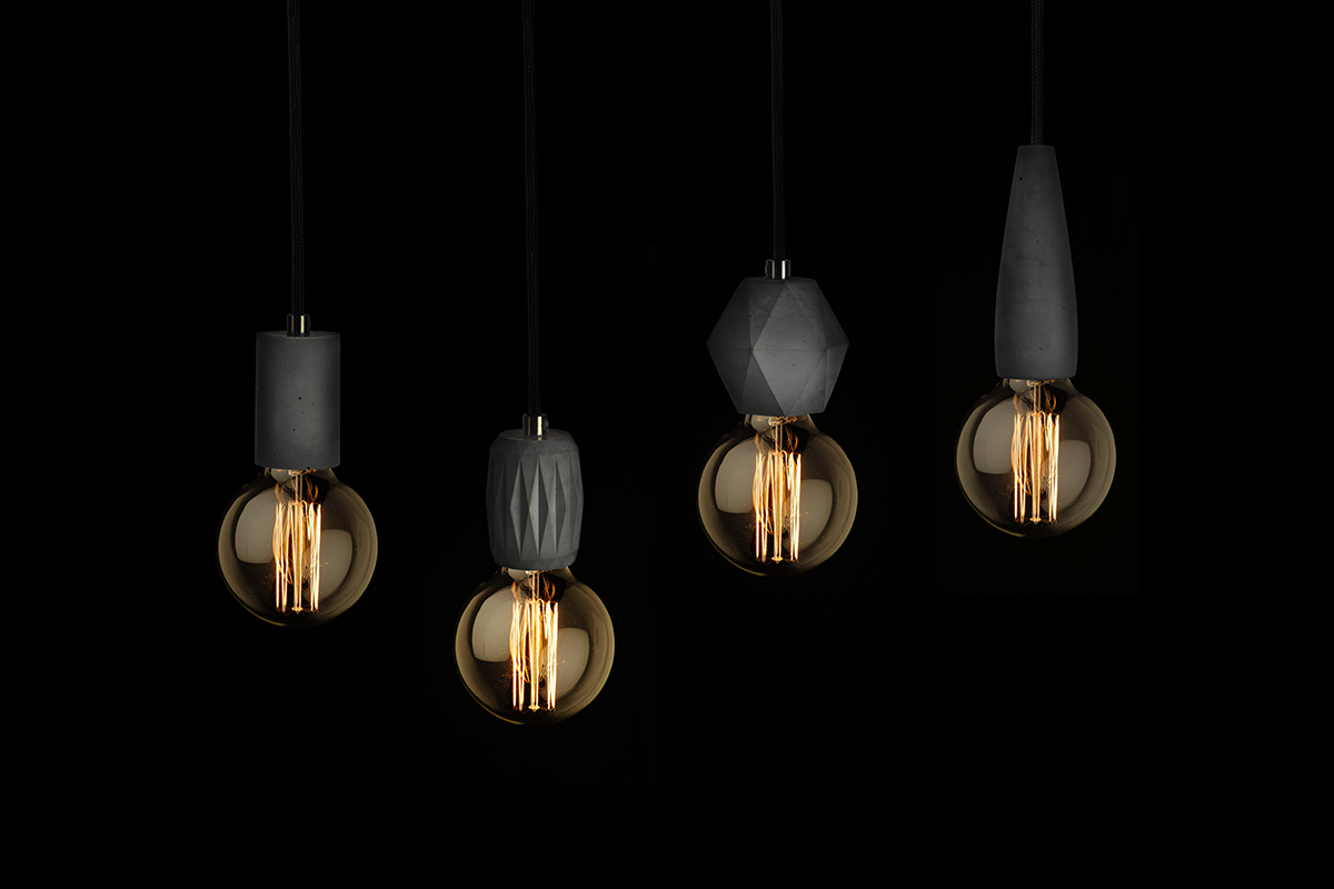 Concrete material，a chandelier，industrial design，Home appliance design，Lamp design，