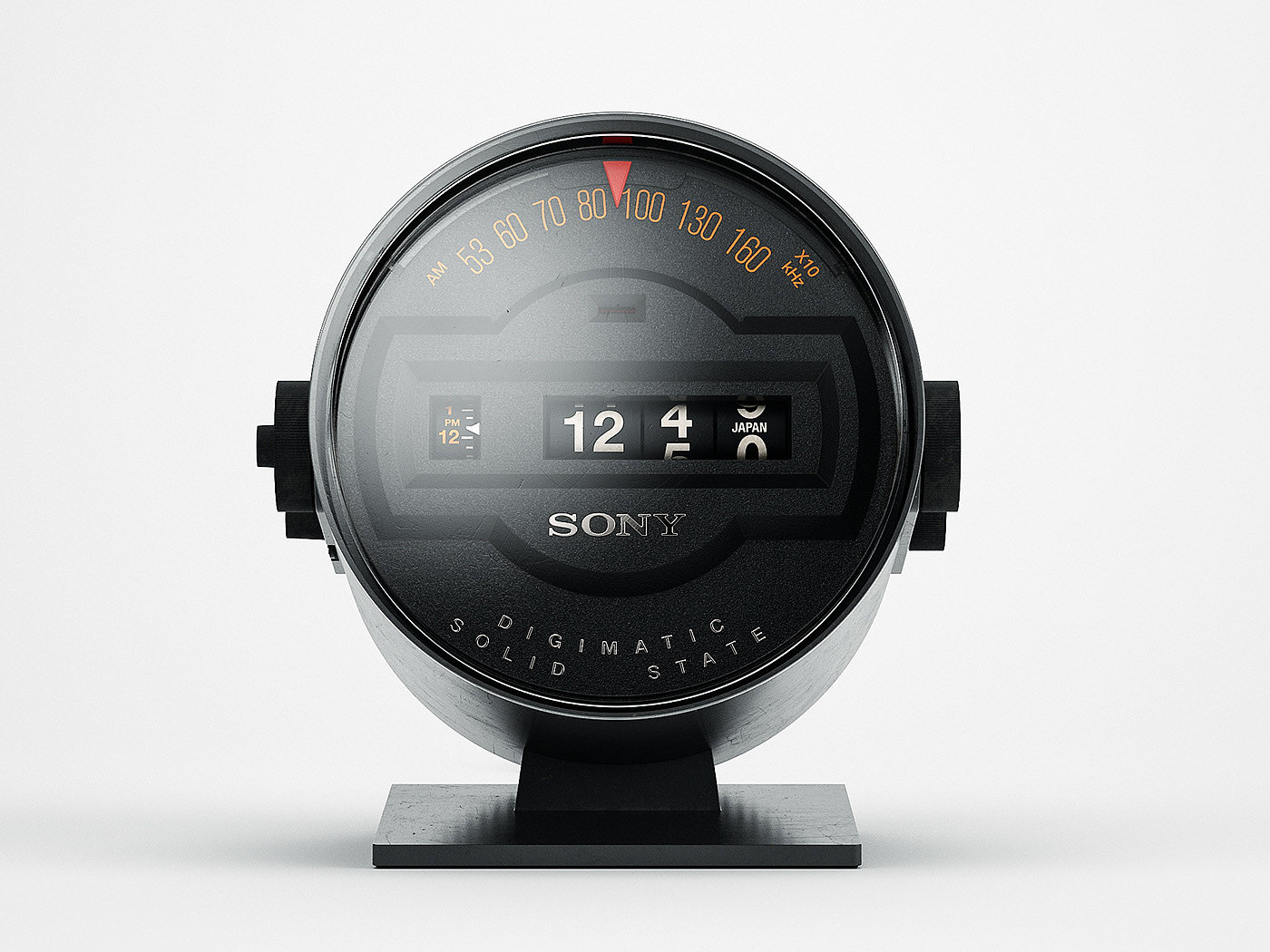 sony，Clock，black，