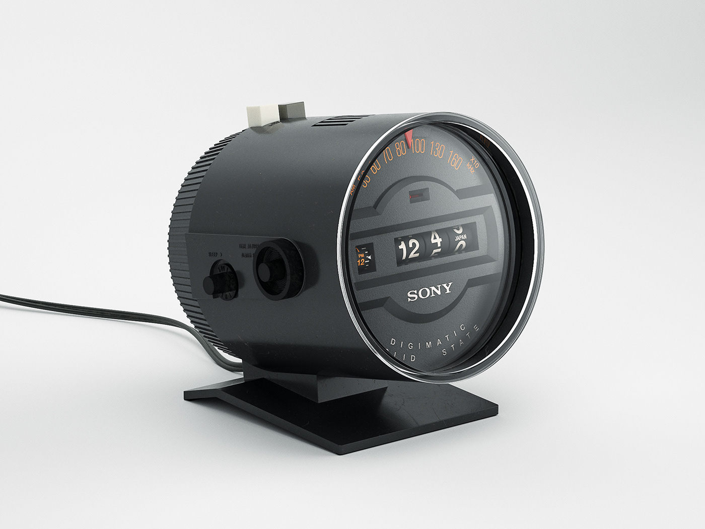 sony，Clock，black，