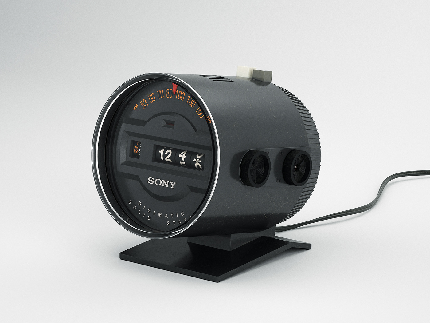 sony，Clock，black，