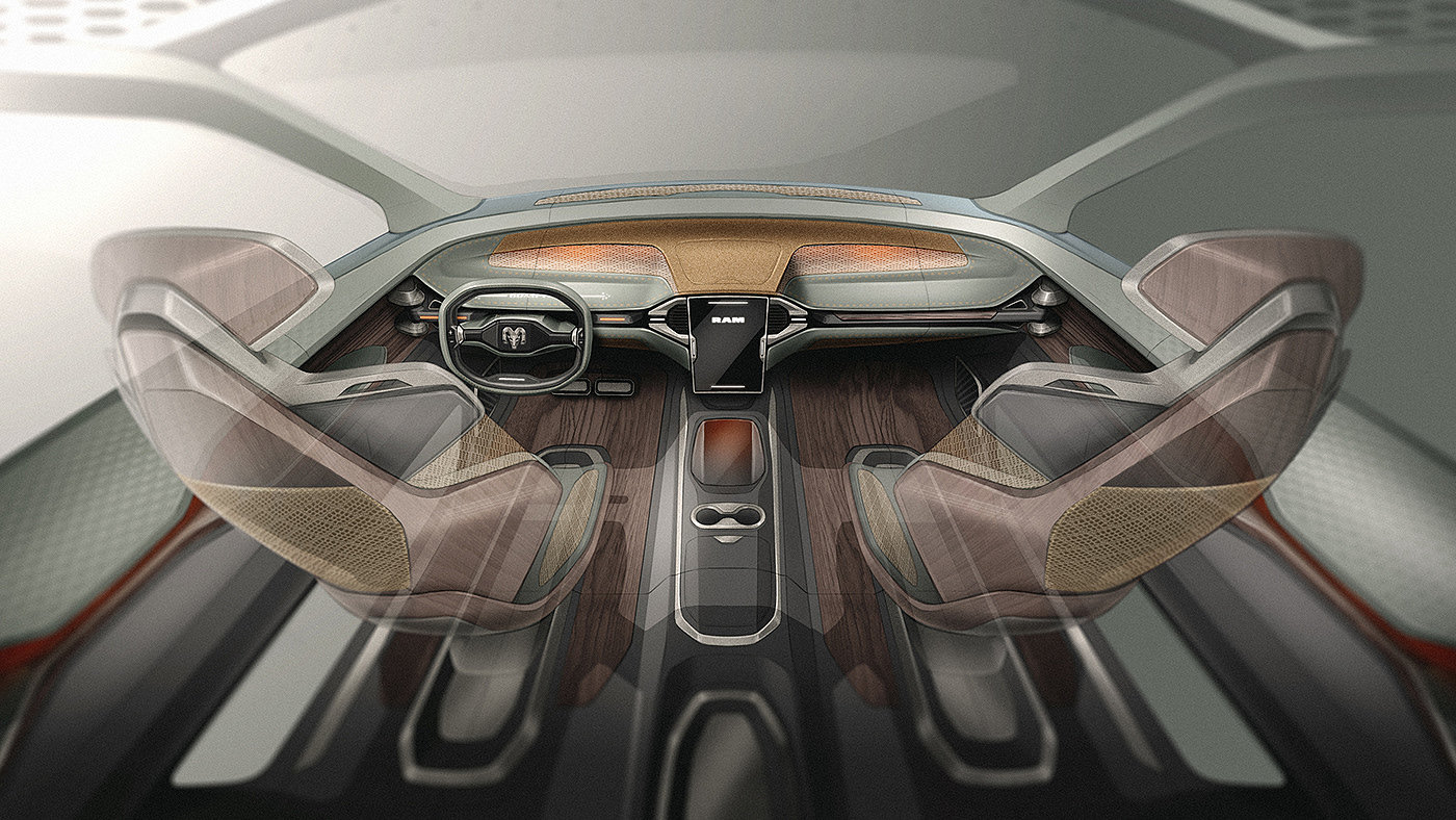 RAM Adapt，Automotive interior design，sketch，