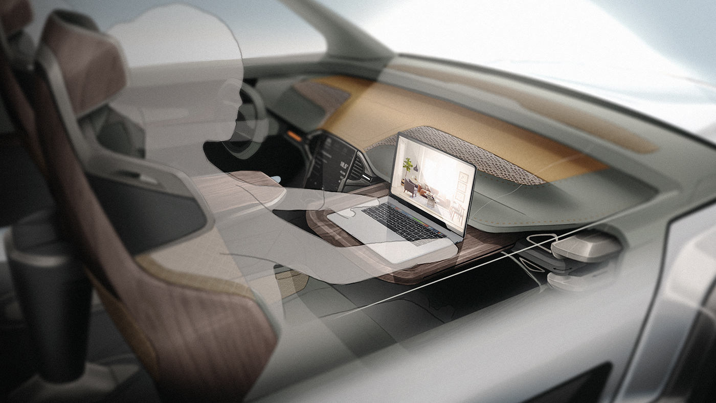RAM Adapt，Automotive interior design，sketch，