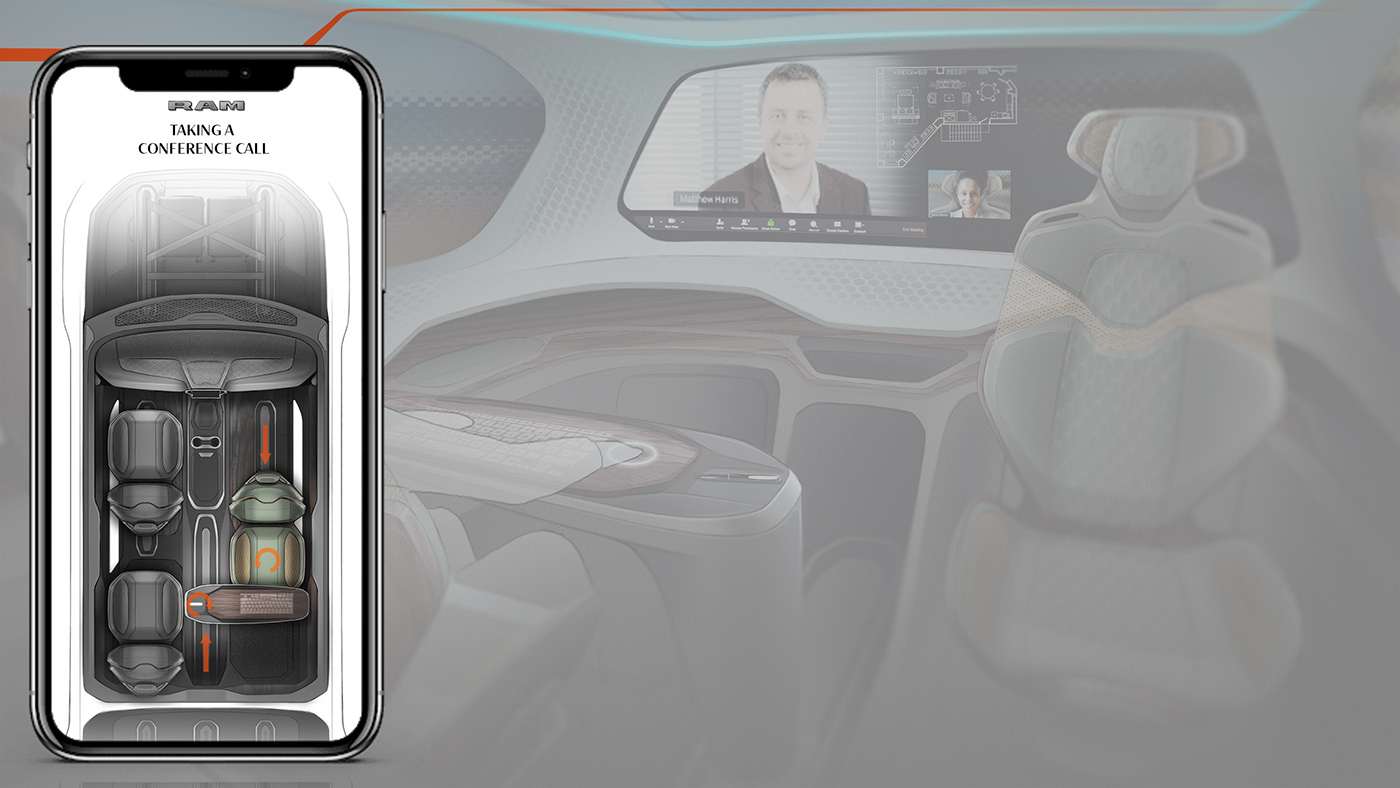 RAM Adapt，Automotive interior design，sketch，