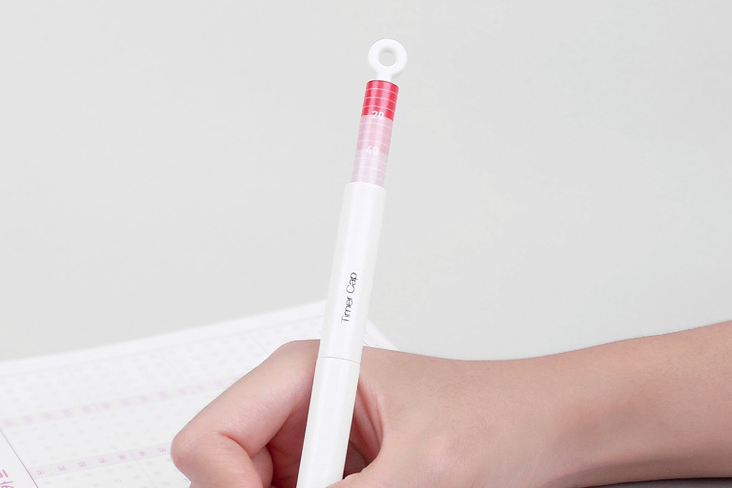 Timer Cap，ball pen，white，