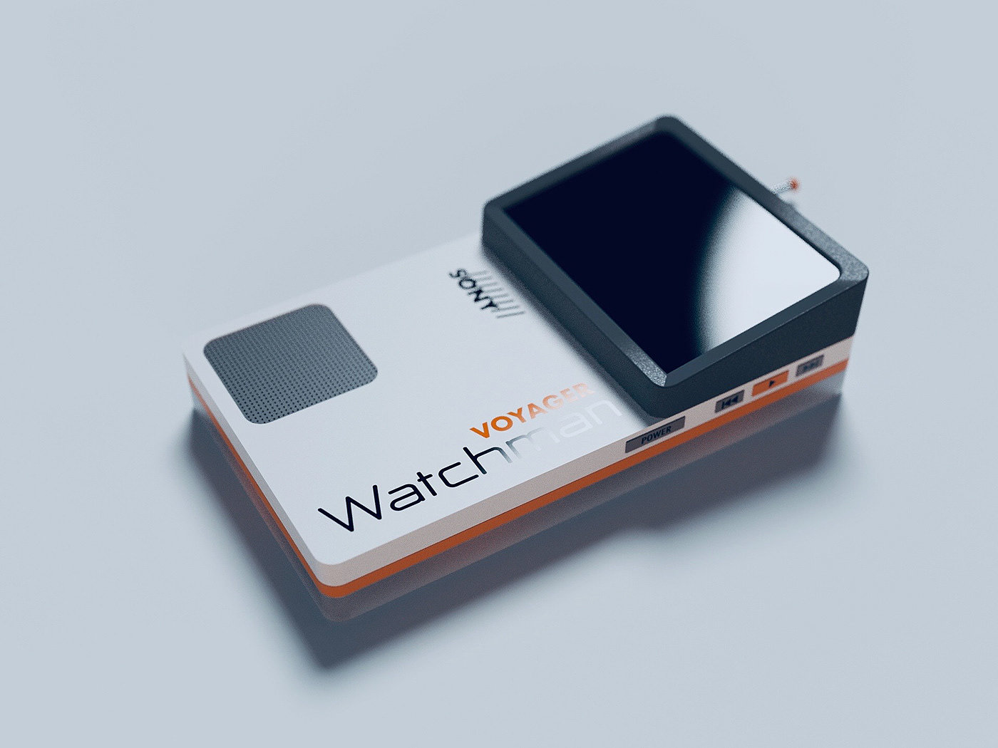 sony，Watchman，电视机，复古，redesign，