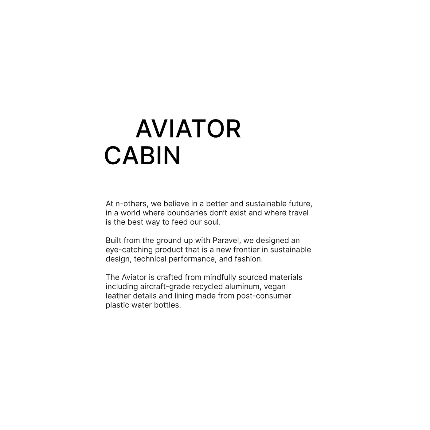 Paravel，AVIATOR，trunk，Sustainable design，