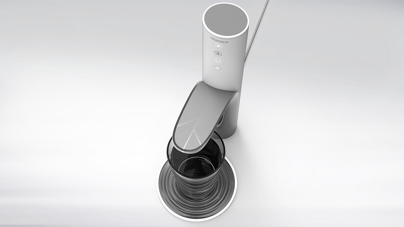 DEWDROP，Water purifier，leaf，curve，Provincial space，