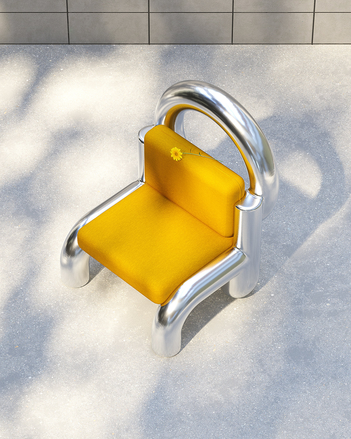 chair，furniture，yellow，Metal，