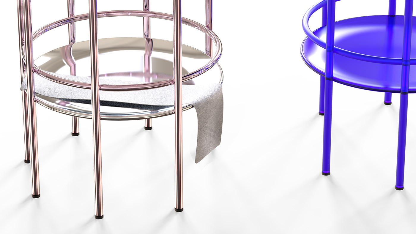 cage，Metal，stool，