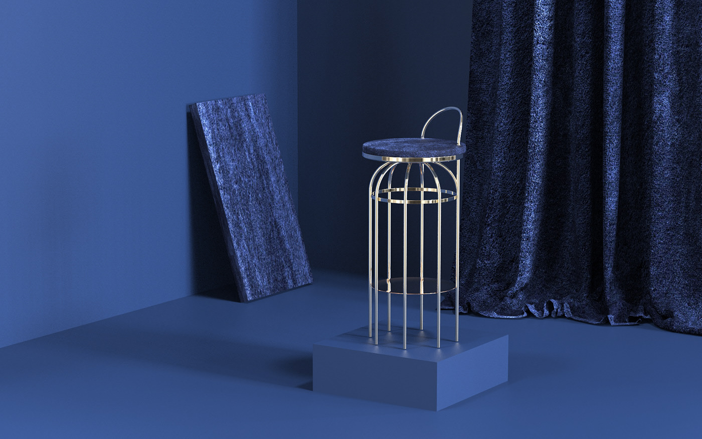 cage，Metal，stool，