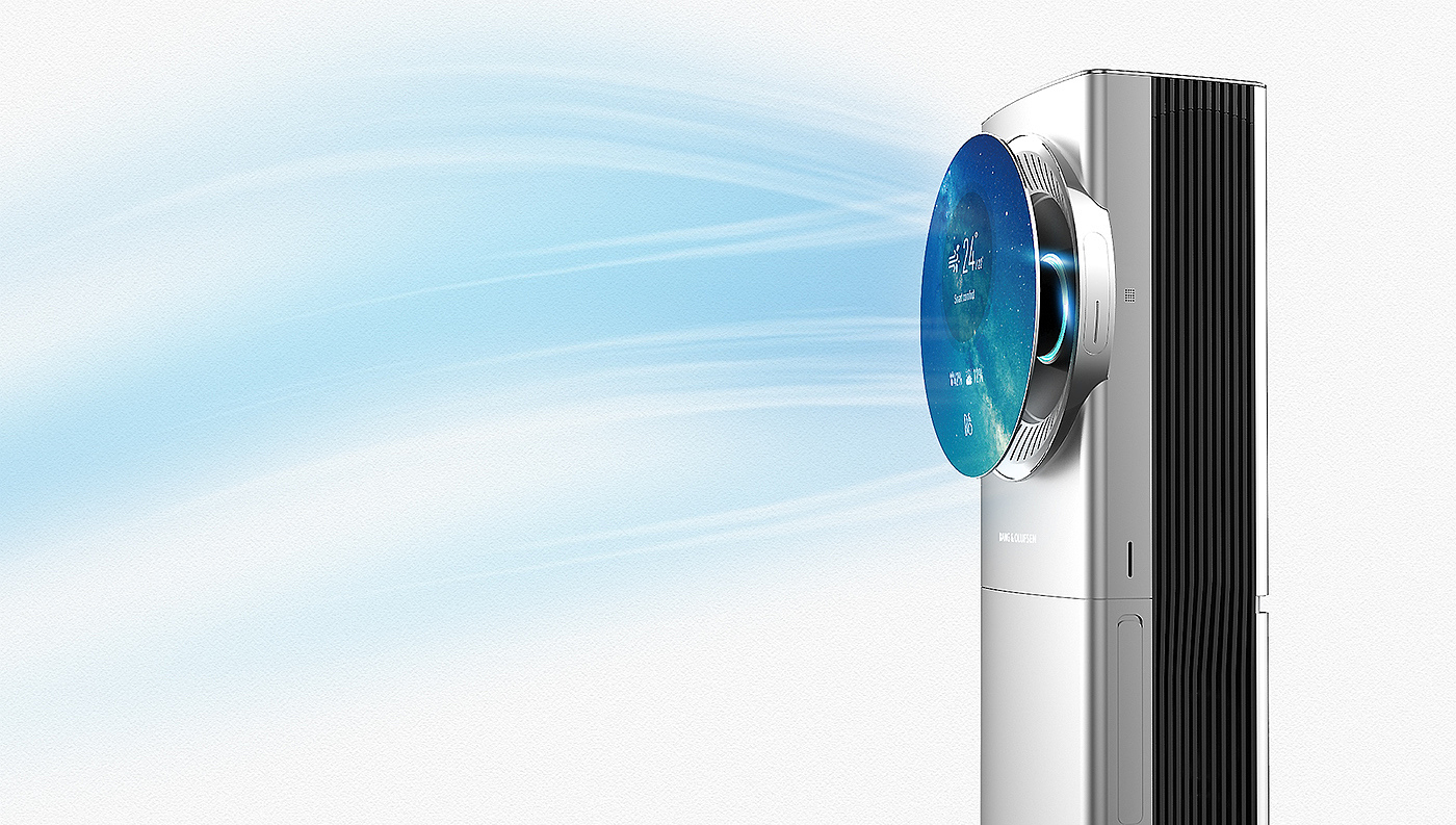 Smart appliances，Circular panel，industrial design，Home appliance design，Intelligent air conditioner，