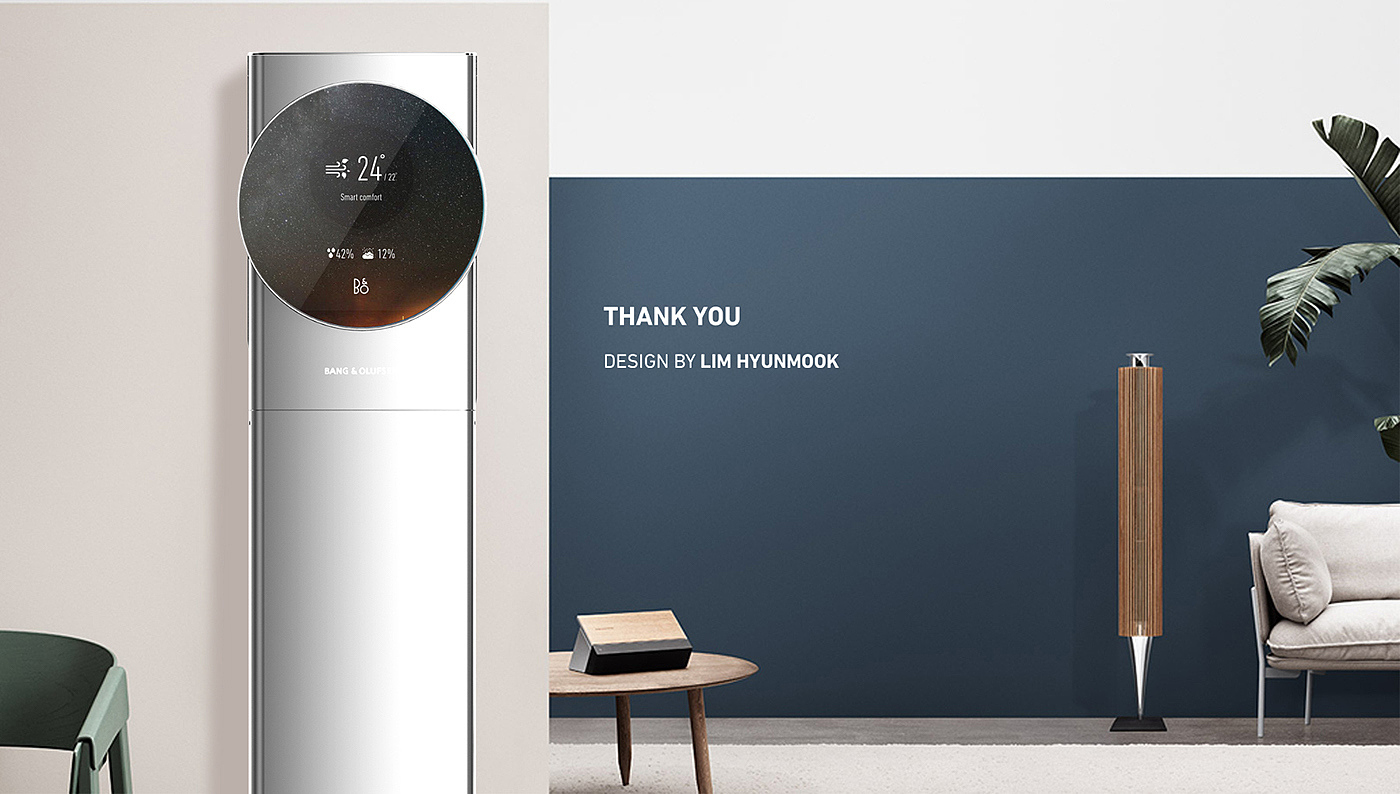 Smart appliances，Circular panel，industrial design，Home appliance design，Intelligent air conditioner，