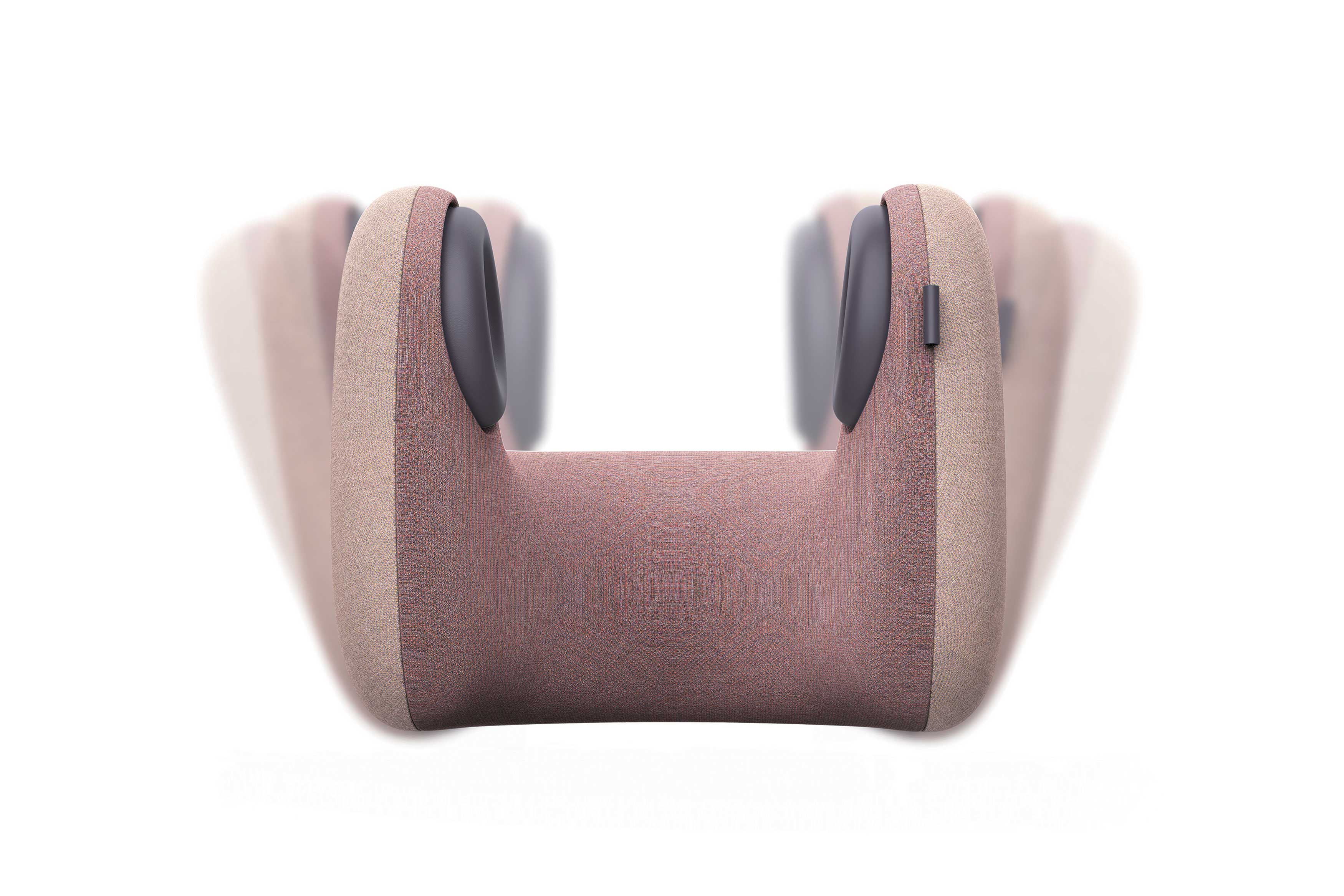 2020 red dot design concept award，De-Noising Pillow，Noise reduction pillow，U-shaped pillow，