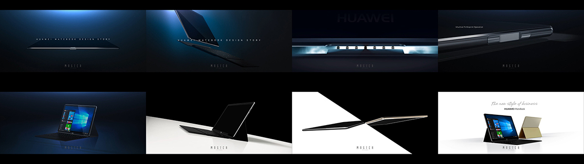 Huawei，matebook，industrial design，product design，tablet PC，Business computer，