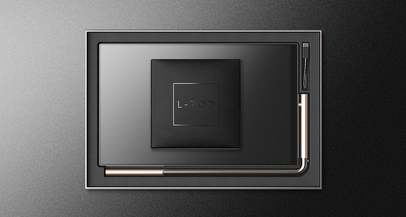 l-rod，Extended display，industrial design，Product display，delicate，Flat panel，