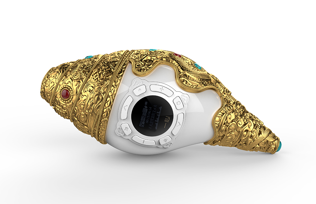 Conch，Buddhist sutra machine，industrial design，product design，Five stone design，