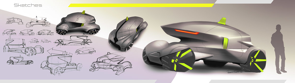 Concept car design，High safety factor，Annular cabin，vehicle，