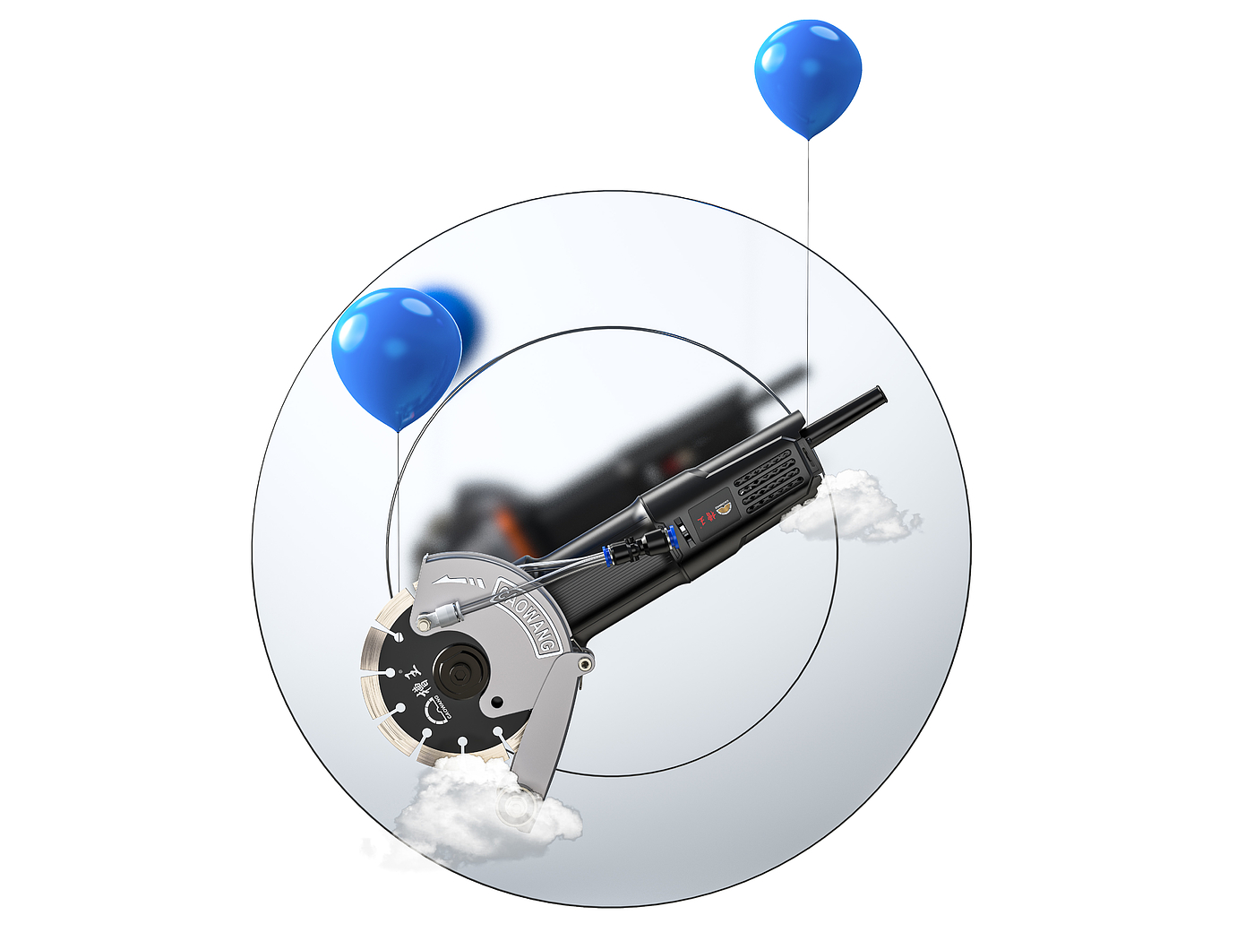 角磨机，开槽机，电动工具，五金工具，keyshot渲染，