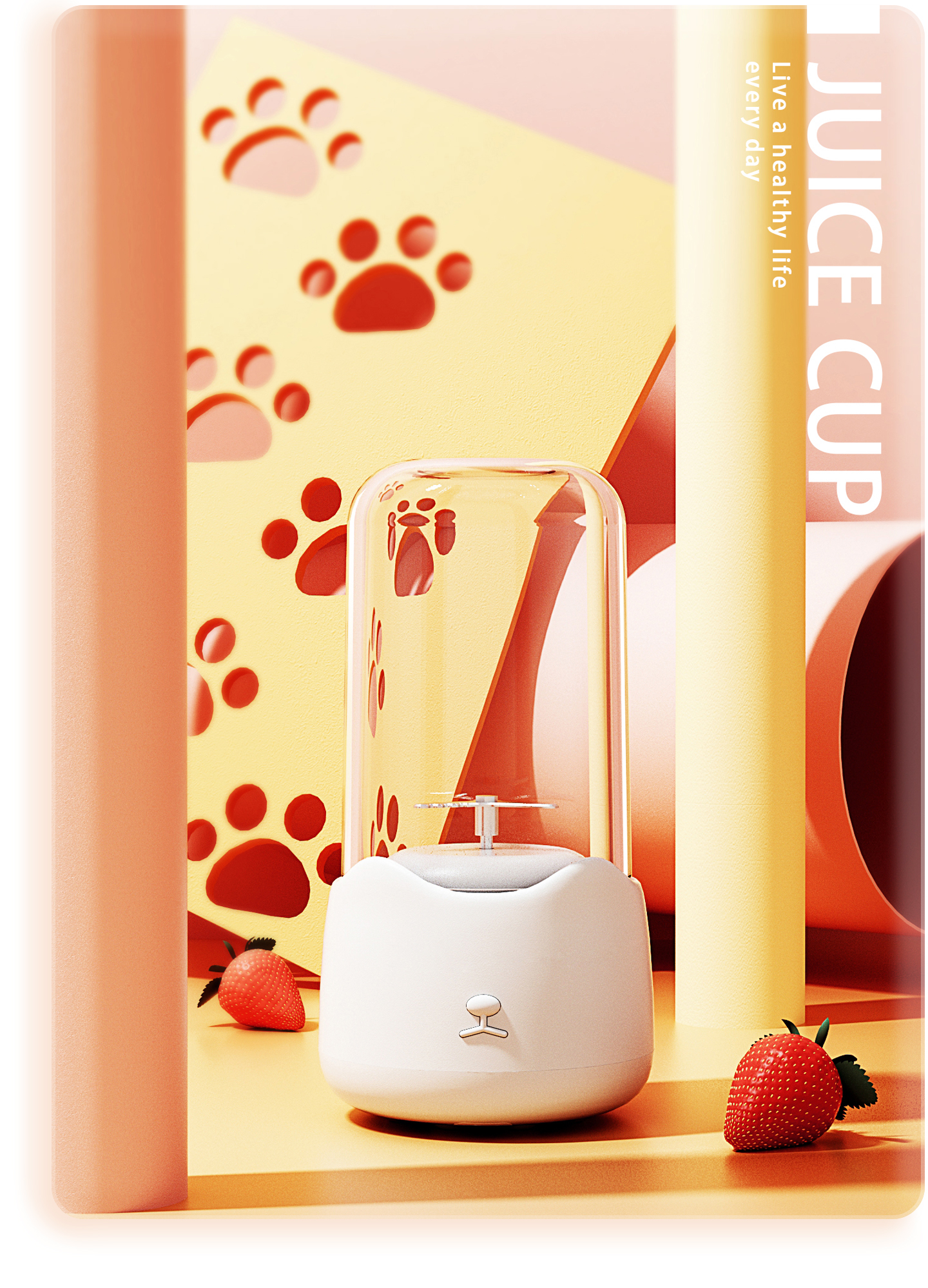 Juice cup，Cartoon，Animal modeling，QZoo，