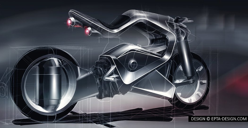 Cool，The future is full of technology，Perfect combination of form and function，Electric motorcycle，