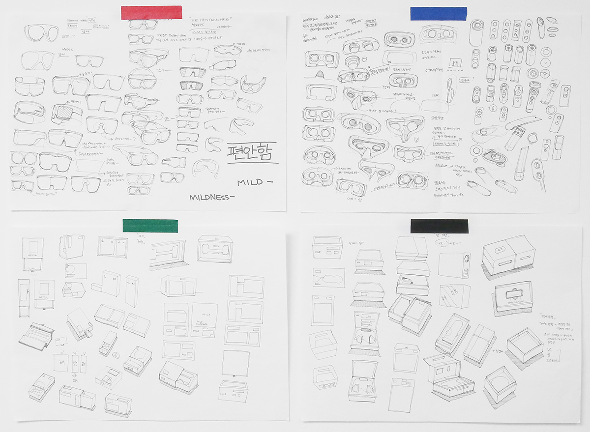 mild，VR glasses，Small volume，Light and practical，industrial design，product design，