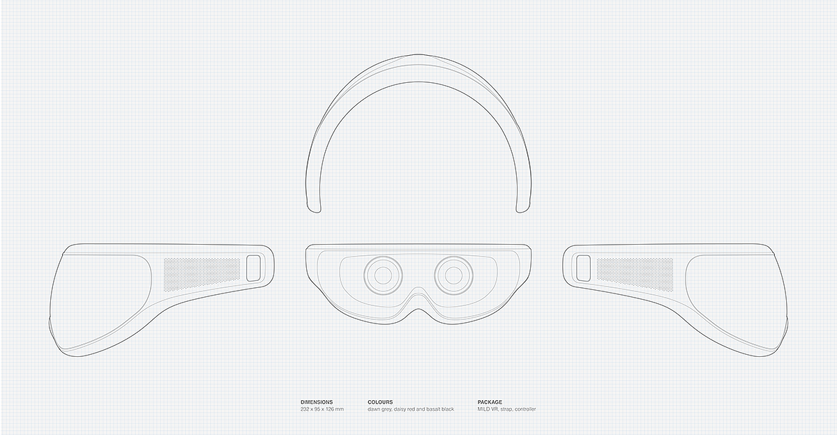 mild，VR glasses，Small volume，Light and practical，industrial design，product design，