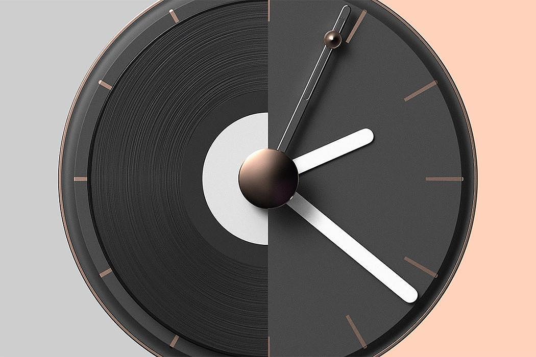 Clock，Record player，Dual function，