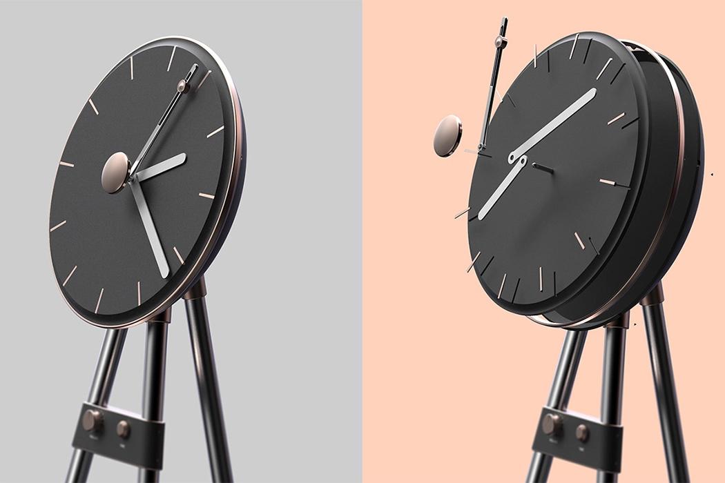 Clock，Record player，Dual function，