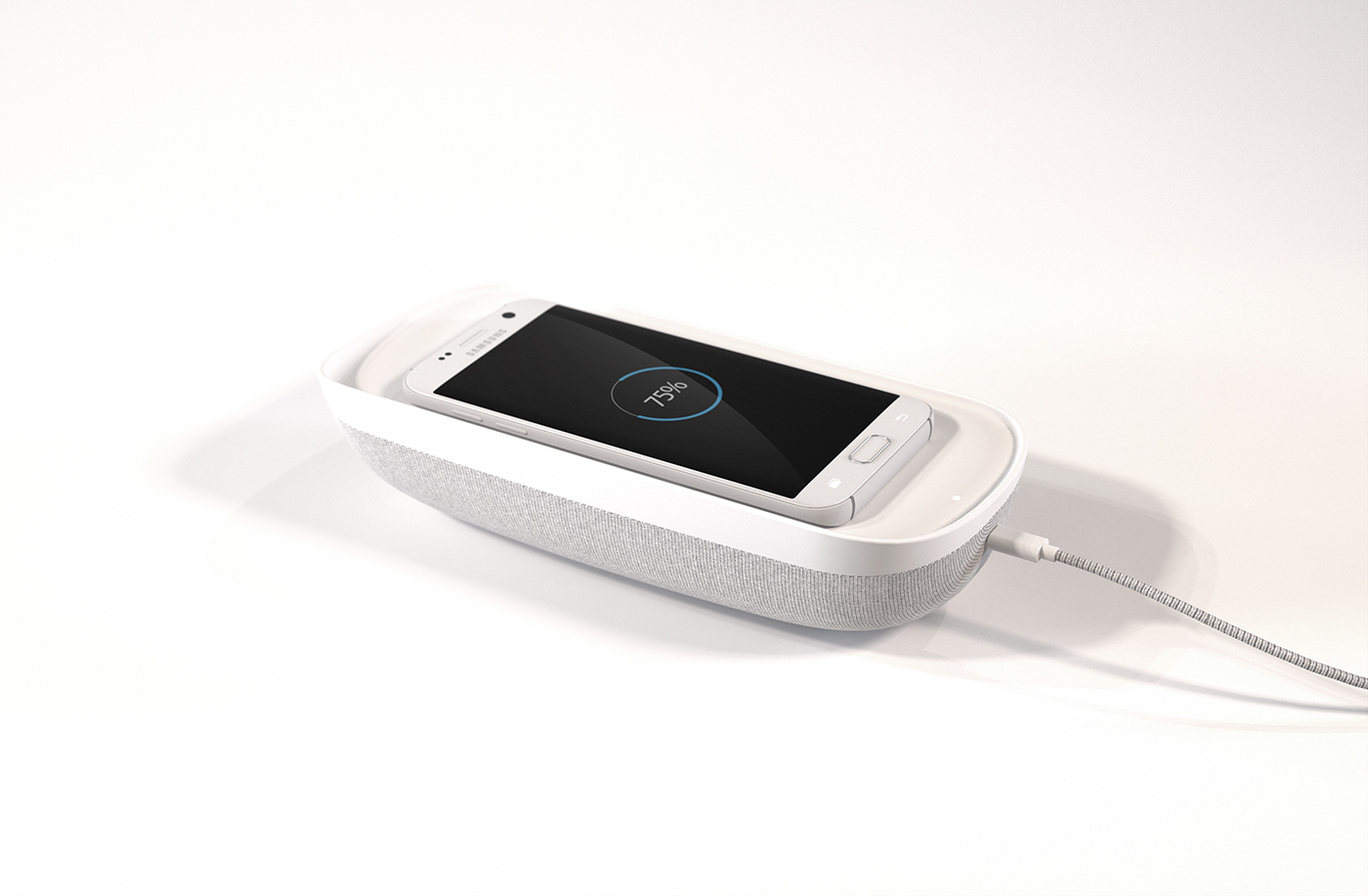 Wireless phone charger ，Bluetooth Speaker ，Set modeling，Digital product Plaza，industrial design，