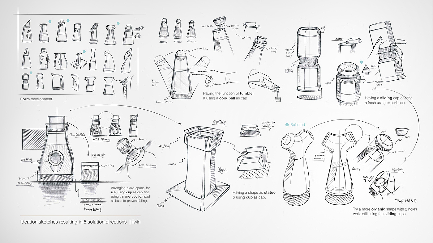 Another birth，Water cup，convenient，Two side function，industrial design，product design，