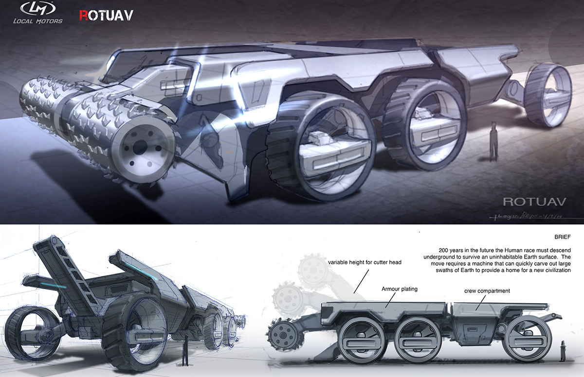 Heavy tool truck，Industrial vehicles，Design sketch，industrial design，