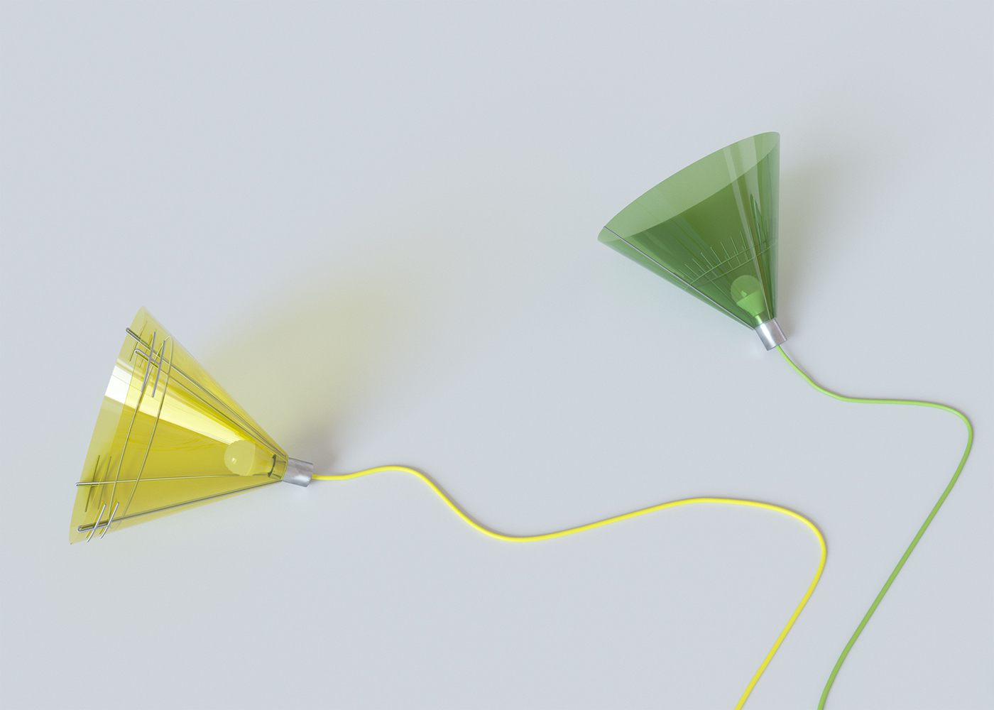 Lamp design，Color lamp，fashion，Metal，organic glass，