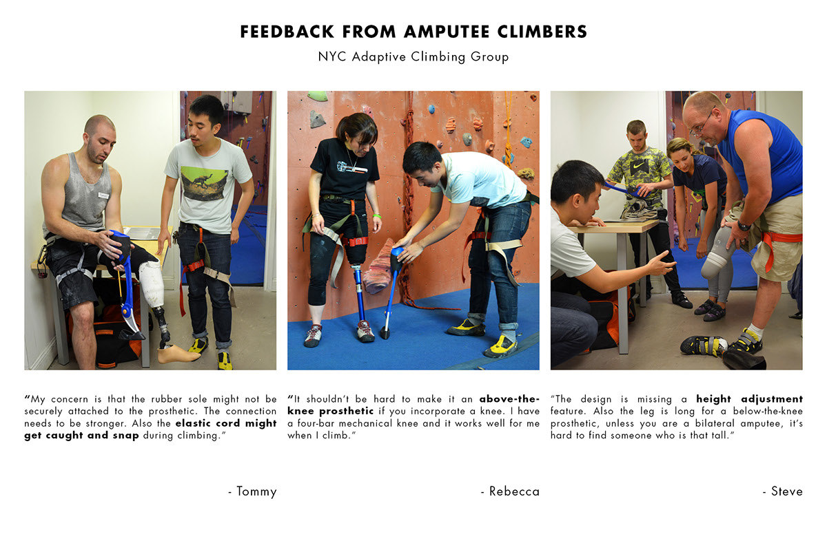 inspiration source，Disabled people，Rock Climbing，Outdoor tool design，Prosthesis，Project display，
