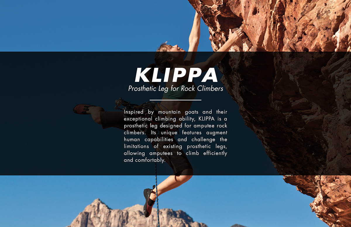 inspiration source，Disabled people，Rock Climbing，Outdoor tool design，Prosthesis，Project display，