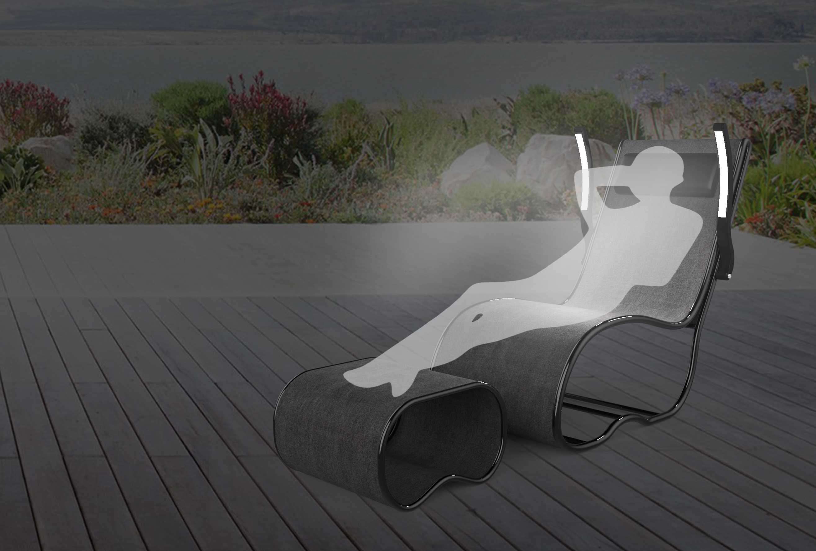 deck chair，Outdoor furniture，leisure time，