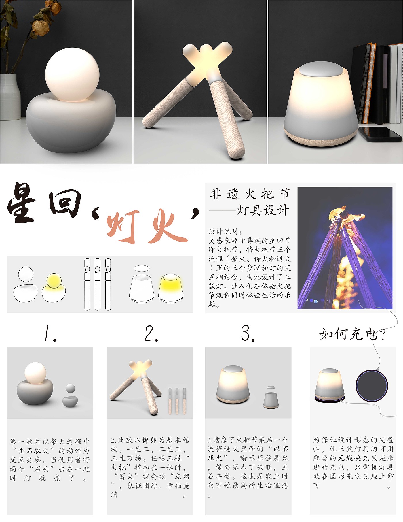 Fashion intangible cultural heritage lamp design，