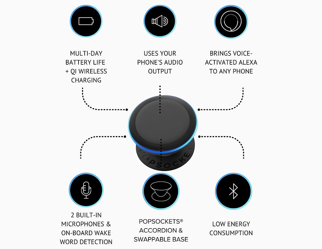 TALKSOCKET，语音助手，扬声器，播放器，手机座，