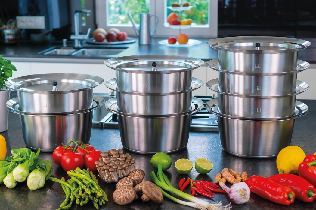 Wulcano suit，cooking，Stackable steamer，