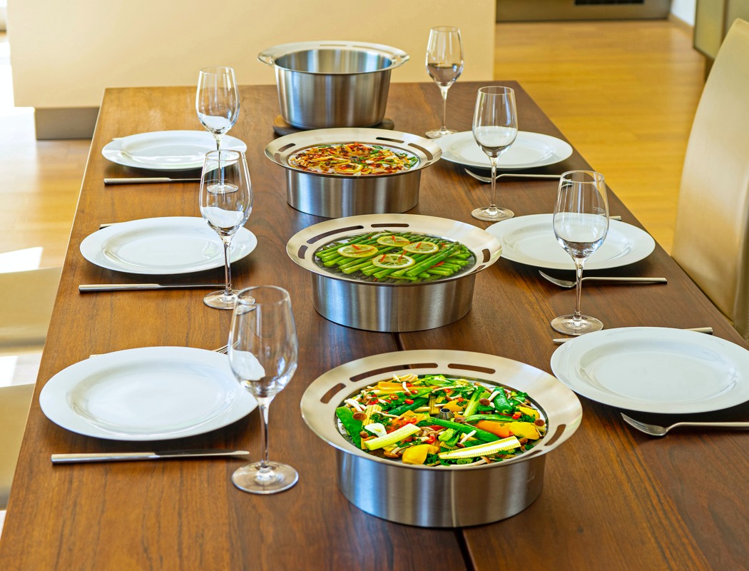 Wulcano suit，cooking，Stackable steamer，