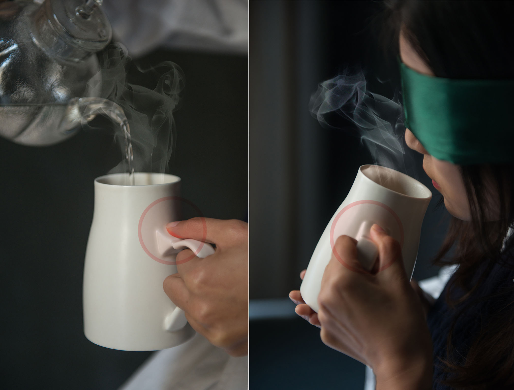 2020 red dot design concept award，Mug，ceramics，Water cup，Perceived temperature，