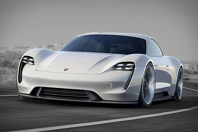 Porsche，mission-e，Electric sports car，conceptual design，Sports car design，