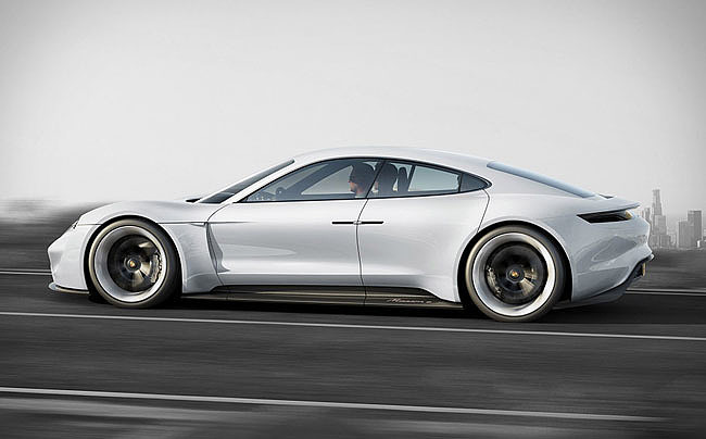 Porsche，mission-e，Electric sports car，conceptual design，Sports car design，