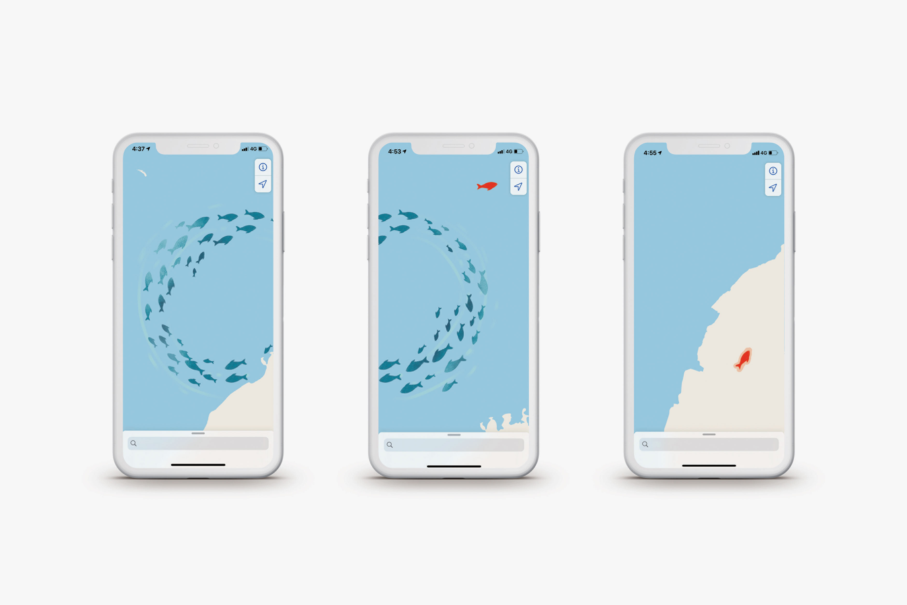 2020 red dot design concept award，Bionic positioning fish，app，gps，intelligence，