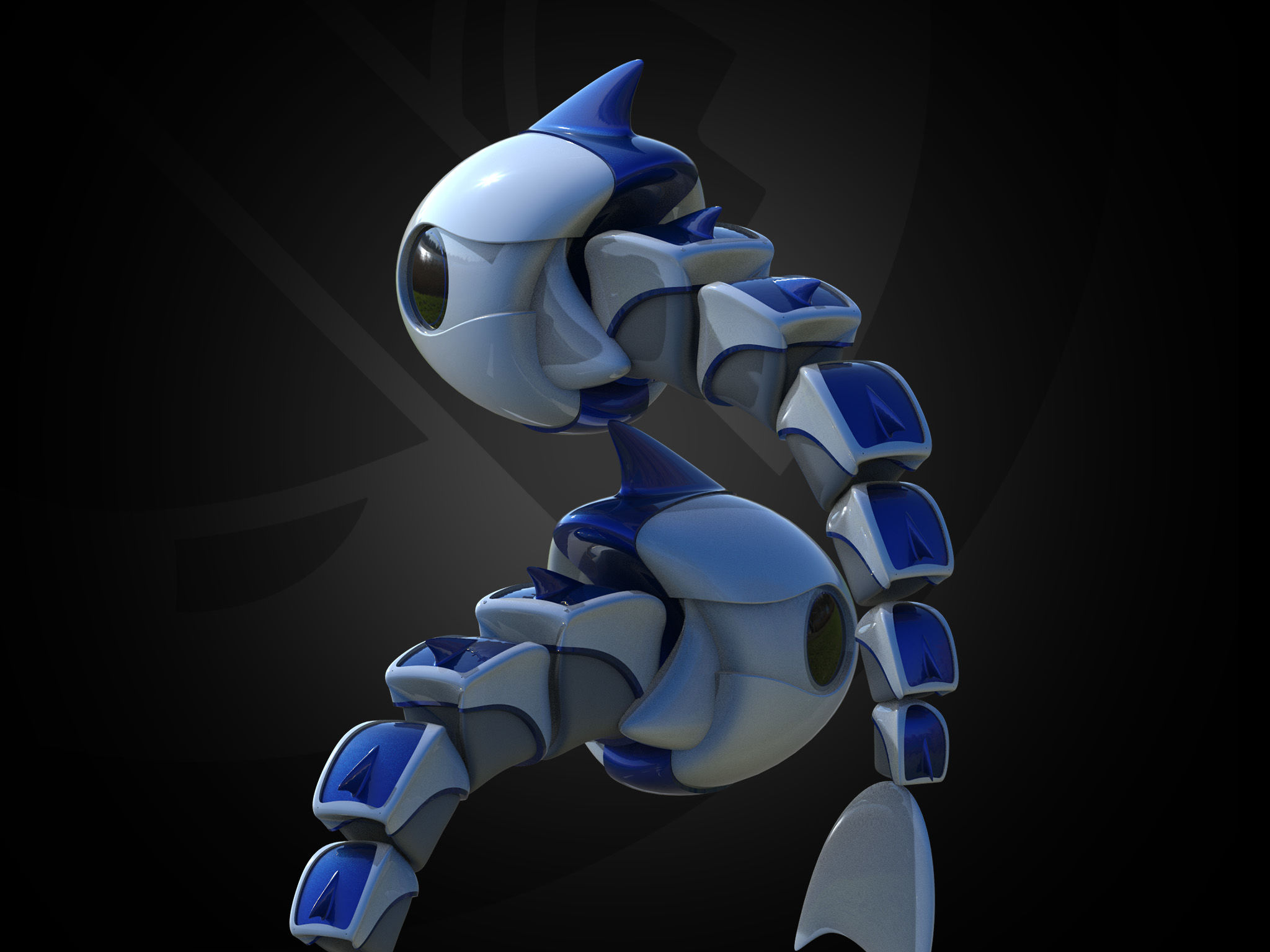 2020 red dot design concept award，Bionic positioning fish，app，gps，intelligence，